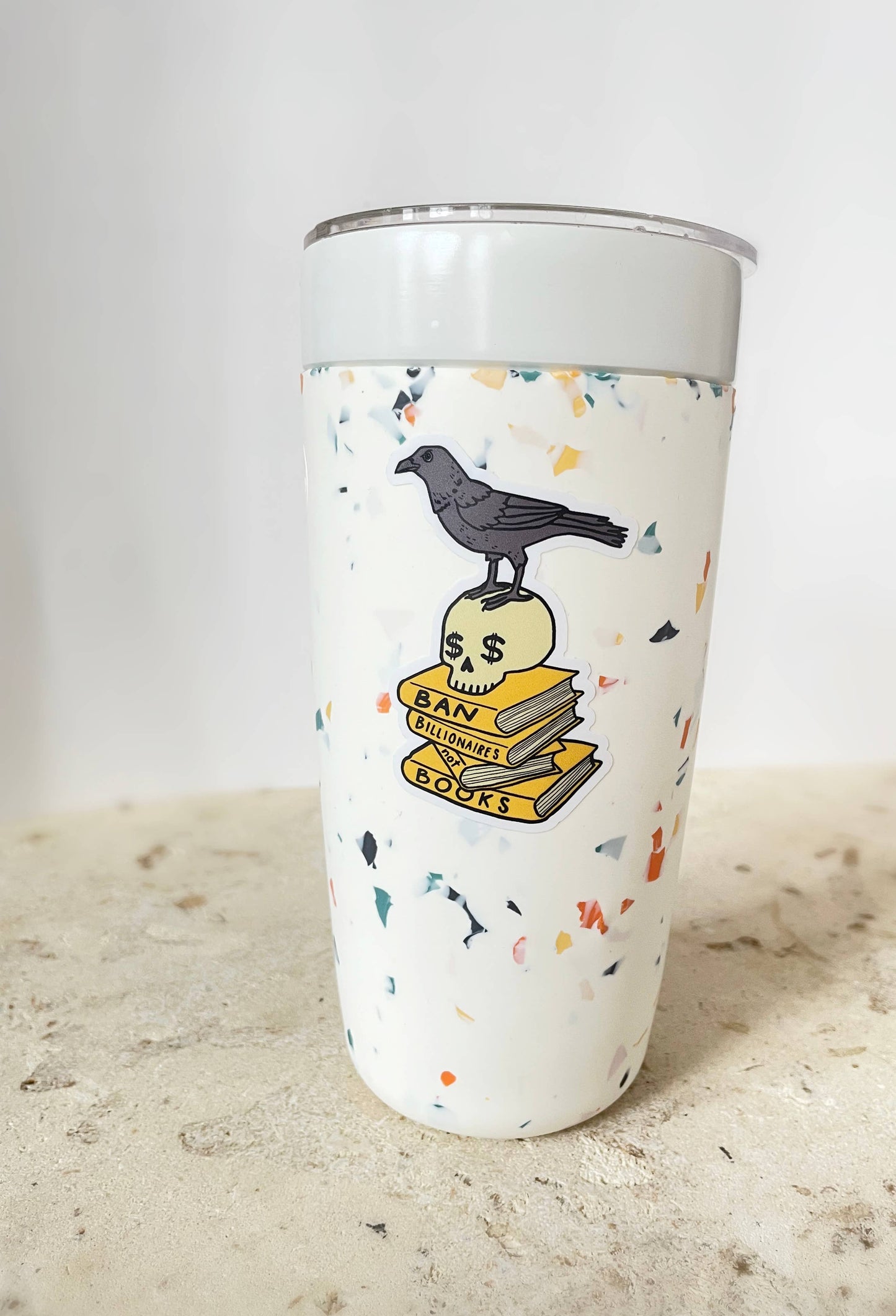 Ban Billionaires Not Books Sticker