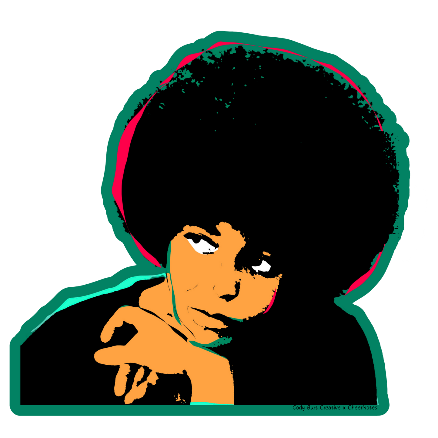 Angela Davis Sticker