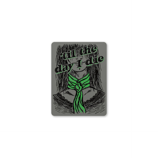 Girl with the Green Ribbon Sticker