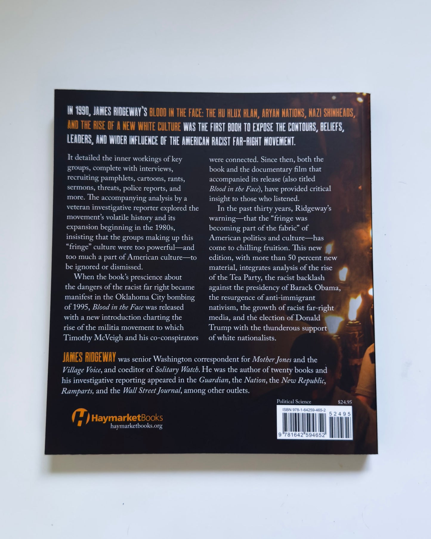 Blood in the Face (revised new edition): White Nationalism from the Birth of a Nation to the Age of Trump by James Ridgeway