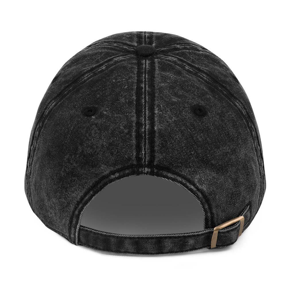 Bookish Vibes Vintage Hat Black